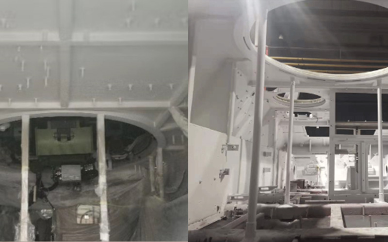 Insulation of the cabin of an armored vehicle