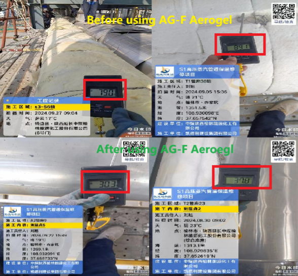AG-F Aerogel Insulation blanket for S1 Steam Pipeline Upgrade